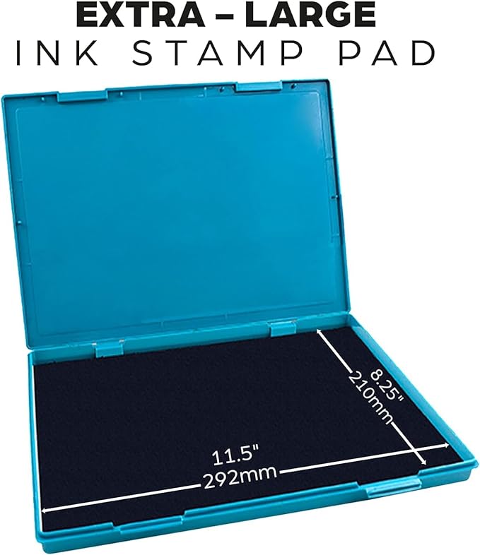 MaxMark Extra Large Purple Ink Stamp Pad - 8.25" x 11.5" - Industrial Felt Pad - Purple Color