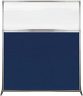 Versare Hush Screen Portable Room Divider | Workstation Wall Divider | Freestanding Privacy Hush Panels | Clear Fluted Windows | Fabric Office Divider Screen | Great for Room Separation