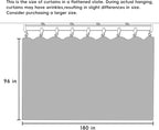 Hoeflife Room Divider Curtains Blackout Floor to Ceiling Curtain with Hook Wall Mount Sliding Door Curtains Ceiling Mount Extra Wide Curtain Wall Divider for Room Separation(Light Grey,W180 x H96 in)