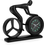 CIGERA Racing Bicycle Desk Alarm Clock Battery Operated, Glow-in-The-Dark Dial, Silent Non-Ticking | Unique Cycling Gift for Cyclists, Students, Teachers | Office, Desk, Shelf Decor
