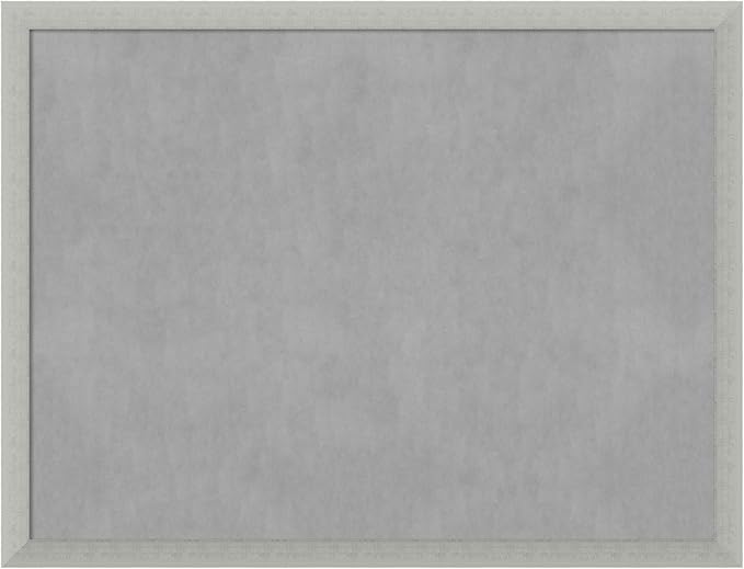 Amanti Art Silver Framed Magnetic Board 20x26 Medium Vision Board for use with Magnets, 100% Metal Sheet to Display Items as Office Decor or for Home Organization in mudroom, Kitchen or Kids Room