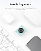 OBSBOT Meet 2-4K Webcam for PC with 1/2" Sensor, AI Framing & Autofocus, Beauty Mode, Lightweight, Gesture Control, HDR, Dual Microphone, 60 FPS, Web Cam for Streaming, Meeting, Gaming. (Aurora Green)