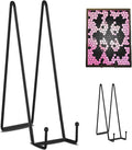 Decolore 3 Pack 16 Inch Black Plate Stand for Display Large Display Easel Table Top Easel for Picture, Decorative Plate, Book, Posters and Plaque