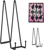 Decolore 3 Pack 16 Inch Black Plate Stand for Display Large Display Easel Table Top Easel for Picture, Decorative Plate, Book, Posters and Plaque