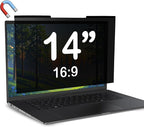 Magnetic Laptop Privacy Screen 14 inch for 16:9 Computer Monitor, Removable Anti-Glare Screen Privacy Shield, Screen Filter and Protector for Laptop (12 3/16" × 6 7/8"), Fits (FHD 1920 × 1080)
