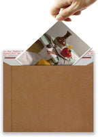 Bonfasvo Rigid Mailers 30 Pack 10 x 13.5 inches Brown Self Seal Stay Flat Bulk Cardboard Kraft No Bend Mailers Peel and Seal for Document Photos Pictures Papers Files CD