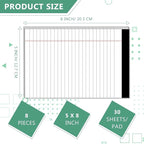 Legal Pads 5 x 8 Inch Notepad, 8 Pack Note Pads College Ruled Perforated Memo Pad for Work Study Daily Note Taking List, Lined Writing Pads Memo Refills Notepads for Office Home School, 30 Sheet/Pad