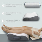 BlissfulNest Leg Elevating Pillow Leg Elevation Pillow for Legs/Knee/Ankle Post Surgery Memory Foam Cooling Fabric Eases Legs/Feet/Calves Pressure Speeds Post Surgery Recovery