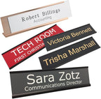 Made in USA Personalized Desk Name Plate – Custom Engraved Office Sign, 2”x8” – Choose Color, Font & Holder by Griffco Supply