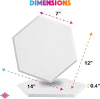 Acoustic Panels 12 Pack Soundproof Wall Panels, 14" X 12" X 0.4" Sound Proof Panles, High-Density Wall Decoration Sound Absorbing Panel, Hexagon Wall Panel for Home Office with Self-Adhesive (White)