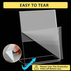 Argvey 4 Pack Acrylic Sign Holder 8.5x11, Clear Plastic Slanted Back Sign Holders, Desktop Papers Menus Frame Flyer Document Holder Display Stand for Coffee Shops, Hotels, Offices, Public Spaces