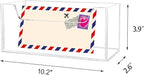 Mail Holder for Table, Acrylic Letter Holder Box for Desk or Wall Mount, Mail Organizer Countertop, Clear