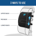 Everlasting Comfort Lumbar Support Pillow for Office Chair - Memory Foam Back Cushion for Car Seat - Promotes Better Posture, Back Pain Relief - Ideal Gaming and Desk Chairs Work and Home Essentials