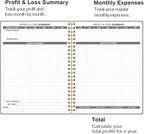 Heveboik Income & Expense Log Book - A4 Income and Expense Tracker for Small Business, Accounting Bookkeeping Tracking for Woman and Man, 8" x 10.5", Green