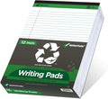KAISA Legal Notepads 8.5"x11.75"，12pads note pads Writing Pads Recycled Paper, Wide Ruled Perforated 50 sheets Hard Back Notepads 8-1/2"x 11-3/4" Writing Tablet Canary For Office Supplies (Pack of 12pc) KSU-5293
