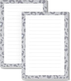 SXboxing Sticky Notes 4X6 Inches, 2 Pack Large Cute Self-Stick Pads, Bright Funny Memo Pads Easy to Stick for Home, Office Grey Cute Leopard