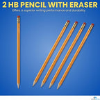 1InTheOffice Lead Pencils, Sharpened Pencils #2 HB, Wood-Cased, Black Lead, Yellow Barrel, 48 Pack