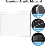 MaxGear Wall Mount Sign Holder 11 x 17 Inch, Clear Plastic Picture Frames with Mounting Screws, Door Sign Holders and Document Display Frame for Home, Office, Store, Landscape, 6 Pack