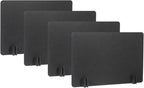PATIKIL Desk Divider, 4 Set 24 x 16 Inch Acoustic Freestanding Desk Divider Desk Privacy Panel with 16 Pcs Support Feet for Library Office Workstation,Black