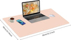Bloss Pink Desk Mat, Leather Desk Pad, Desk Matt for Desktop, Waterproof Desk Pad Mat, Computer Mat for Office Work/Home/Decor/Desk Protector/Cover(31.5 x 15.7 Inches)