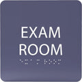 ADA CENTRAL SIGNS - 6" X6" Exam Room Sign - ADA Compliant Tactile Graphics Grade 2 Braille Text Acrylic Wall Signs - Educational Institution Directional Assistance Test Center Door Sign for Schools