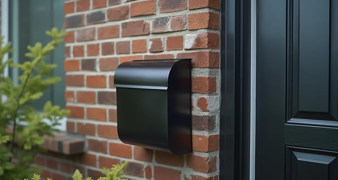 NACH Mailboxes for Outside Wall Mount, 12 x 4.5 x 10 inch, Copper Mail Box Wall Mounted, Waterproof Mailbox for Door - The Dominion Mailbox