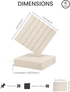 Fluxynara Felt Bulletin Board Tiles -28"x18" with 40 Adhesive Tabs, Cork Board Alternative for Office Decor, Push Pin Board Wall Organizer 6-Pack (Oatmeal)