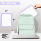 VUSIGN Small White Board Dry Erase, 8.5'' x 11'' Magnetic Dry Erase Board, Mini Whiteboard with Markers for Students, Fridge, Wall, Locker, Purple