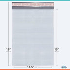 White 10.5x16 Inch Large Poly Bubble Mailers #5 | Padded Envelopes with Self Seal | Air Lined Cushioned Bubble Mailer | Usable Size 10.5x15 | 100 Pack Bulk | Lightweight shipping Bags | Made in USA