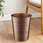 Monarch Abode Metal Bathroom Trash Can – Waste Basket for Bedroom, Office Desk, & Dorm, Handcrafted, Durable Decorative Antique Copper Small Trash Can Bathroom Garbage Bin Wastebasket