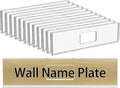 NIUBEE 12 Pack Acrylic Wall Name Plate Holder 2x8 Inch,Clear Plastic Sign Holder Horizontal with Double Sided Tape,Door Name Plates Set Small License Plates Frame For Office Home Classroom Teacher