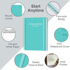 Heveboik Income & Expense Log Book - A5 Income and Expense Tracker for Small Business, Accounting Bookkeeping Tracking for Woman and Man, 5.8" x 8.3", Teal