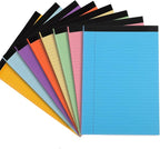Thboxes 8 Packs Small Note Pads 5x8, Color Legal Pad 5x8 College Ruled Small Legal Pad Perforated Lined Writing Pads for Home, Study, Office, To-Do Lists, 50 Sheet/notepad, Multicolor