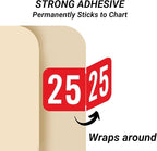 2025 Year Labels, Doctor Stuff 2025 Chart Stickers, Red Color Coded, S & W/Acme Style, USA Made Year Stickers for End Tab File Folders, 500/Roll, 1 Roll, 3/4" x 1-1/2"