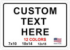 Custom Signs Outdoor Metal for Home Office Business, Personalized, Door, Delivery, Man Cave, Shop, Garage. For Outside or Inside Use. avgrafx Metal Signs Are UV Printed Solid Aluminum Border, 14x10 in