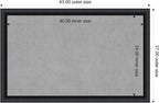 Amanti Art Black Framed Magnetic Board 27x43 Large Vision Board for use with Magnets, 100% Metal Sheet to Display Items as Office Decor or for Home Organization in mudroom, Kitchen or Kids Room
