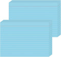 JINMIKEJI Blue Ruled Index Cards 5x7 Inch - 50 Pack Study Flash Cards for School, Office & Home Organization, Durable Note Cards with Lines