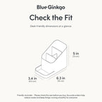 BLUE GINKGO Desk Holder – Korean-Made Office Organizer for Pencils, Pens, Notes, and Desk Supplies (White)