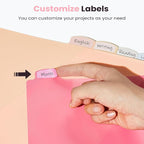 Sooez 8 Count Dividers with 2 Pockets, 8 Tabs Binder Dividers for 3 Ring Binders, Binder Dividers with tabs, Binder Divider with Pockets for US Letter Size, Insertable Big Tabs, Pastels, Set of 1