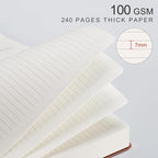 EMSHOI Meeting Notebook for Work with Action Items - 240 Pages A4 Large Project Planner Agenda Organizer Work Notebook for Women Men Office Business, PU Leather Hardcover, 8.5" x 11", Gray Blue