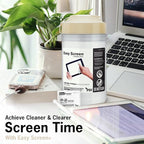Easy Screen, Premium Screen Cleaning Wipes, Electronics, Touchscreens, and Glasses Cleaner, 50 Individual Packets Per Box, Large 5” x 8” Wipe