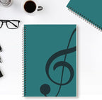 MOREYES Music Notebook Composition Manuscript Staff Notebook with 100 Pages 10.24x7.5 inch/26x19cm, Green