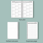 POPRUN Pocket Planner 2025-2026 (Spiral Hardcover - 4''x 6.25''), Daily Weekly and Monthly (July 2025 - June 2026) with Hourly Time Slots, for Purse, 100 GSM - Violet
