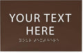 ADA CENTRAL SIGNS - 6" X4" Personalized Custom Sign- Tactile Graphics Grade 2 Braille Text | ADA Compliant Wall Mount Plastic Signs For Schools, Offices, Businesses, Apartments & Restaurants