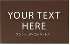 ADA CENTRAL SIGNS - 6" X4" Personalized Custom Sign- Tactile Graphics Grade 2 Braille Text | ADA Compliant Wall Mount Plastic Signs For Schools, Offices, Businesses, Apartments & Restaurants