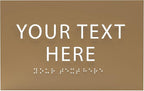 6" X4" Personalized Custom Sign- Tactile Graphics Grade 2 Braille Text | ADA Compliant Wall Mount Plastic Signs For Schools, Offices, Businesses, Apartments & Restaurants