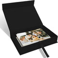 Sprsthai 8x10 Archival Photo Storage Box with Lid – Stackable Memory Keepsake Organizer for Photos, Certificates, Jewelry & Scrapbooking Supplies Black