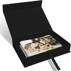 Sprsthai 8x10 Archival Photo Storage Box with Lid – Stackable Memory Keepsake Organizer for Photos, Certificates, Jewelry & Scrapbooking Supplies Black