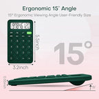 Cute Calculator, Basic Four Function for Teachers Students Basics Office, Small Handheld Calculators, 8 Digit with LCD Display, Sensitive Button, 5.5×3.2 inches Deep Green