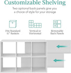 Best Choice Products 6-Cube Storage Organizer, 11in Shelf Opening, Bookcase, Display Shelf, Customizable w/ 3 Removable Back Panels – White